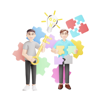Problem Solving - 3D Character Illustration for Business Solution png
