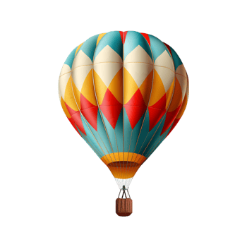 hot air balloon illustration, transparent background png