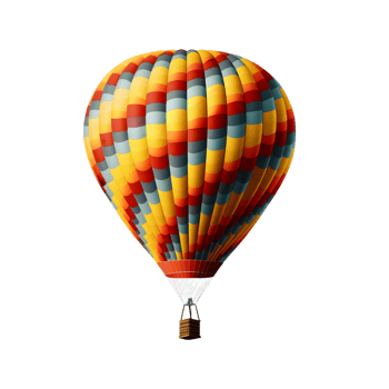 hot air balloon illustration, transparent background png