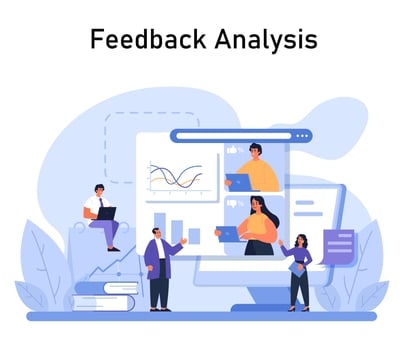 Feedback Analysis concept. Flat vector illustration