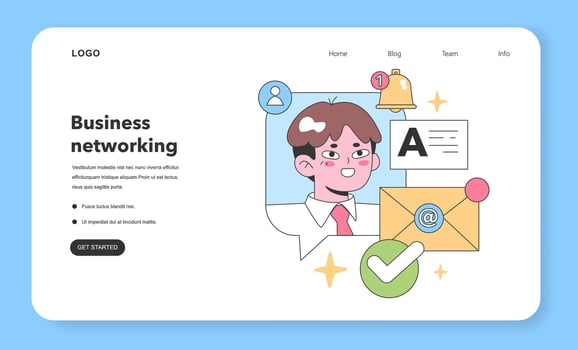 Digital notification concept. Flat vector illustration.