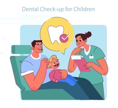 Dental Check-up for Children. vector