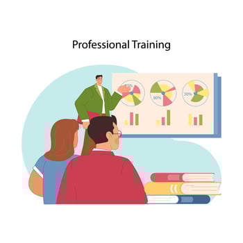 Career advancement concept. Flat vector illustration