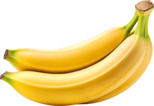 AI generated Banana fruit cut out png