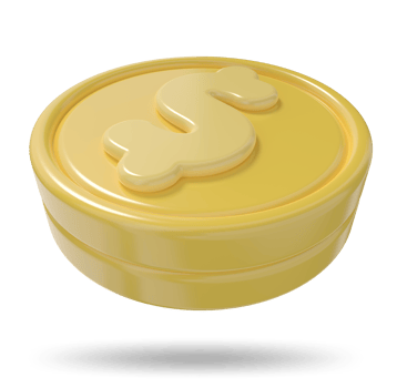 token money, 3d render realistic coin icons png