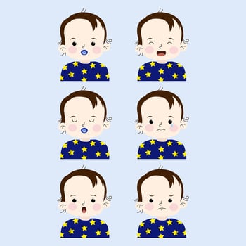 set of little boys vector
