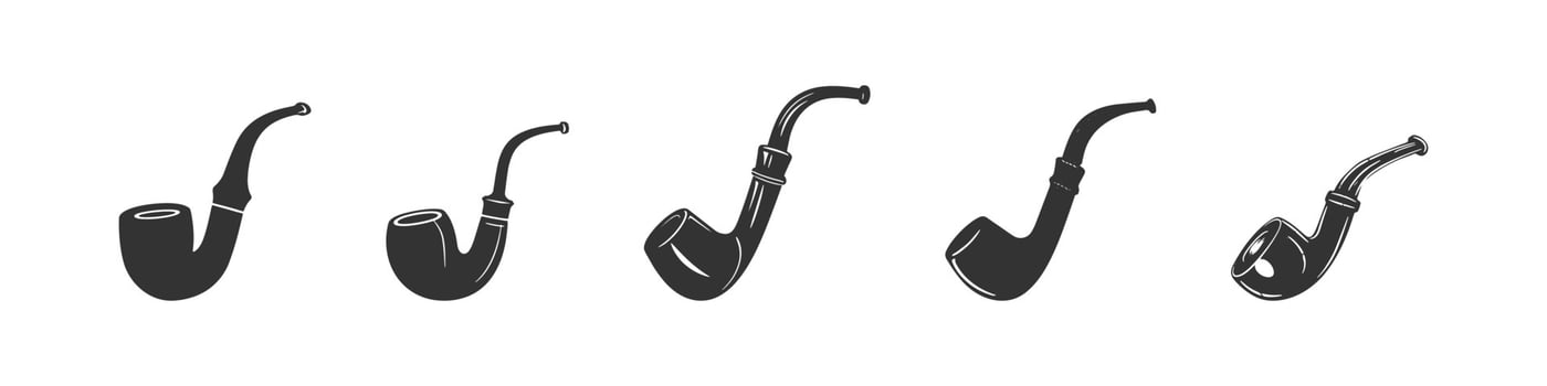 Tobacco pipes icon set. Vector illustration design.