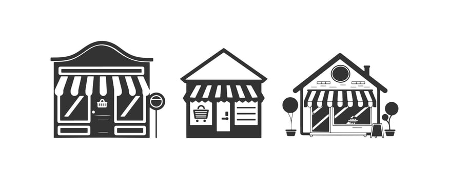 Shop icon set. Vector illustration design.