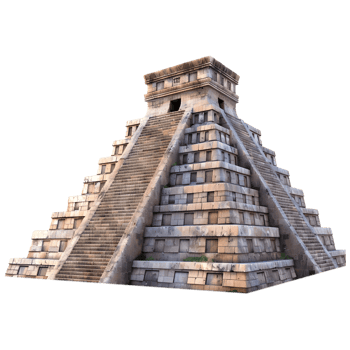 AI generated 3D Rendering of a Egyptian Traditional Pyramids on Transparent Background - Ai Generated png