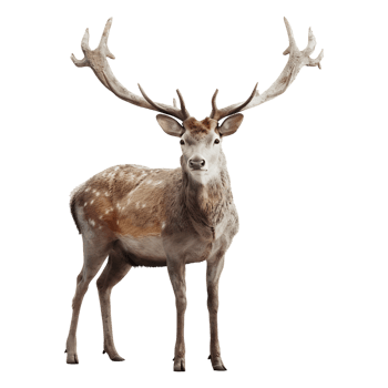 AI generated 3D Rendering of a Jungle Deer on Transparent Background - Ai Generated png