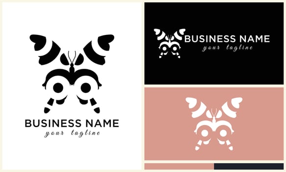 vector line butterfly logo template