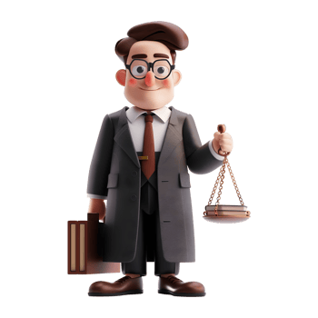 AI generated 3D Rendering of a Lawyer Standing With Holding File in Hand on Transparent Background - Ai Generated png