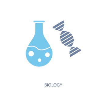 biology concept line icon. Simple element illustration. biology concept outline symbol design. vector