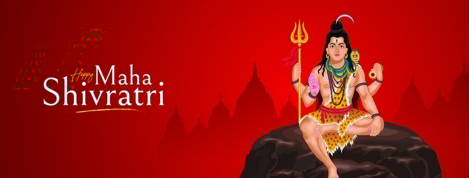 Happy Maha Shivratri Social Media Post vector