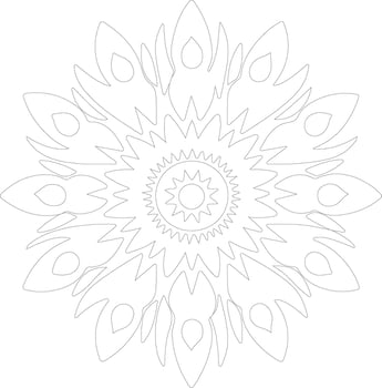 AI generated Indian blanket  outline silhouette vector