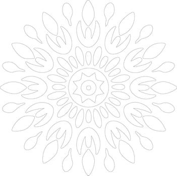 AI generated Indian blanket  outline silhouette vector