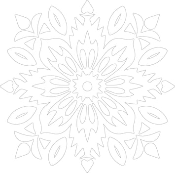 AI generated Indian blanket  outline silhouette vector