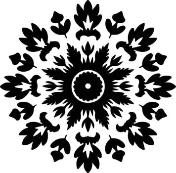 AI generated Indian blanket  black silhouette vector
