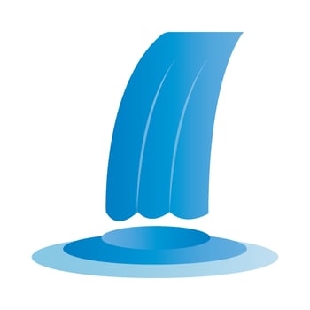 waterfall icon logo vector design template