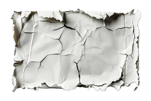 AI generated Torn Metal Sheet Revealing Cracked Surface png