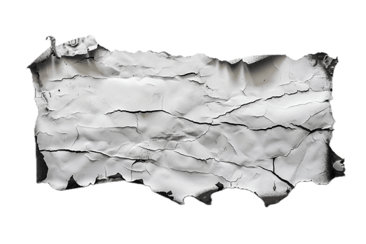 AI generated Torn Metal Sheet Revealing Cracked Surface png