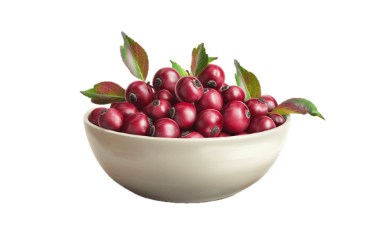 AI generated Fresh Cherries in Ceramic Bowl png