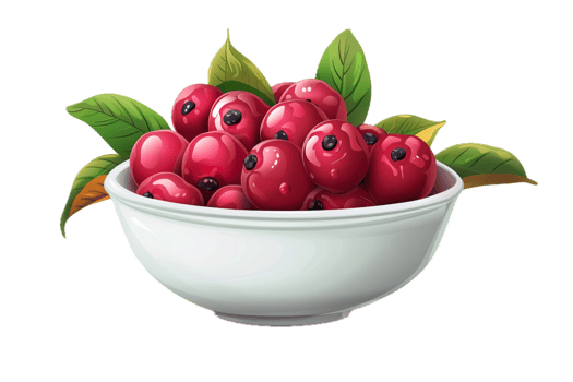 AI generated Fresh Cherries in Ceramic Bowl png