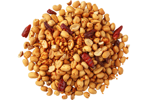 AI generated Spicy Roasted Peanuts Heap png