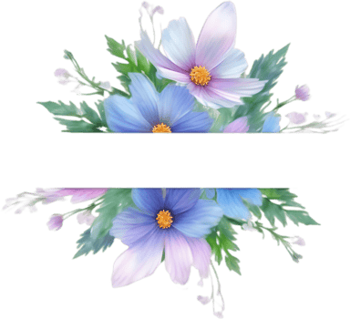 AI generated Watercolor painting of Cosmos Floral frame. png