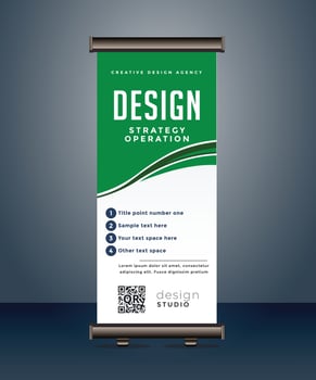 corporate business roll up banner standee pull up banner x banner template vector