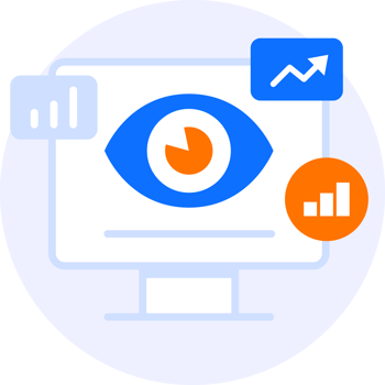 monitoring and evaluation modern icon illustration png