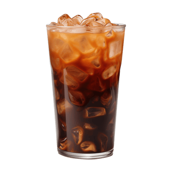 AI generated A glass of iced coffee isolated on transparent background png