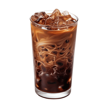 AI generated A glass of iced coffee isolated on transparent background png