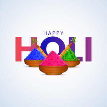 Happy Holi Festival Poster Template vector