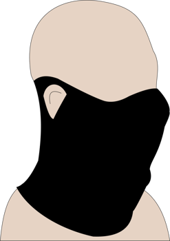 Mask UV  protection black color png