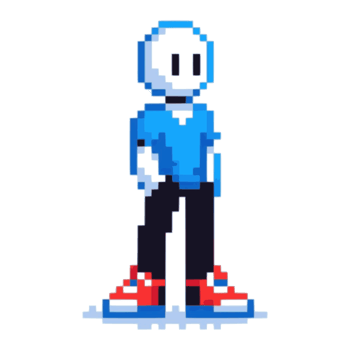 AI generated pixelation of human or people on transparent background png