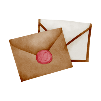 Vintage Envelopes Watercolor png