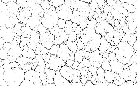 vintage black and white grunge vector of cracked concrete, grungy effect with noise