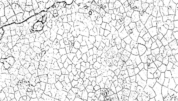 grunge effect  black and white drawing of cracked paint, vintage grungy of land and old wall broken texture vector