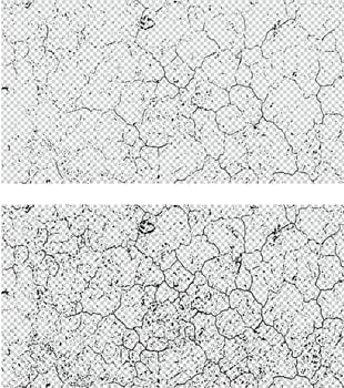 two different textures of the vintage crack effect grungy vector set,