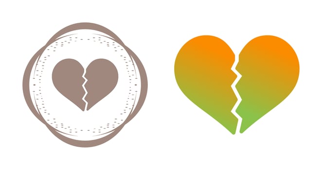 Broken Heart Vector Icon
