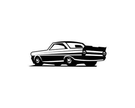 1964 Aston Martin dbs. American vintage cars. isolated white background shown from the side. best for logo, badge, emblem, icon, sticker design. vector