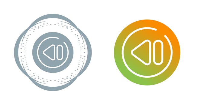 Previous Track Circle Vector Icon