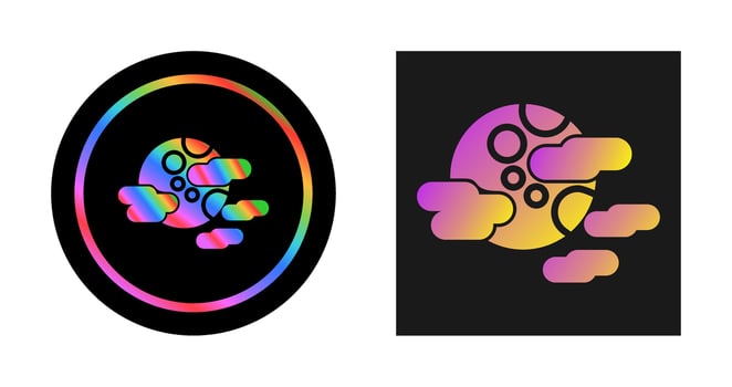 Cloudy Night Vector Icon
