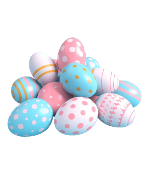 AI generated illustration of 3d colorful egg for celebrate easter ai generated png