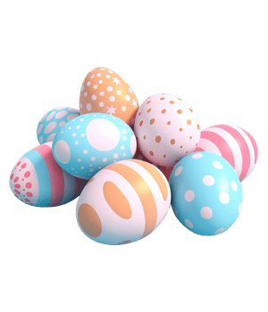 AI generated illustration of 3d colorful egg for celebrate easter ai generated png