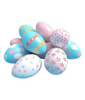 AI generated illustration of 3d colorful egg for celebrate easter ai generated png