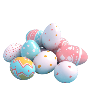 AI generated illustration of 3d colorful egg for celebrate easter ai generated png