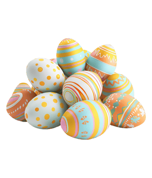 AI generated illustration of 3d colorful egg for celebrate easter ai generated png