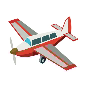 Airplane flat vector illustration on white background